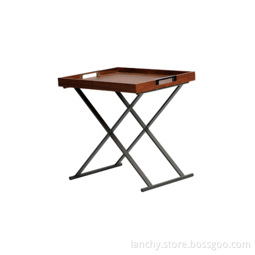 Foldable End Table with Wooden Tray/Beside Table (TT-03)